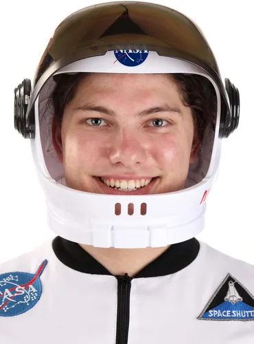 Vista 5 de Fun Costumes Gold Astronaut Helmet Costume Accessory - NASA Space Explorer Costume for Adults & Teens - Plastic Space Helmet