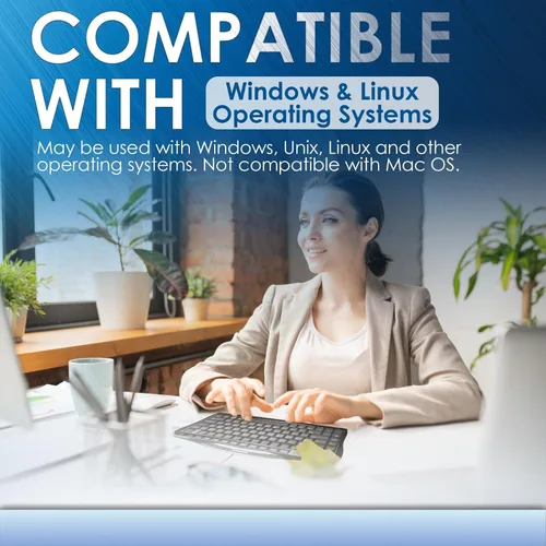Vista 6 de Evoluent Teclado compacto con cable, teclado compacto, teclado portátil con cable, sin almohadilla numérica para comodidad ergonómica, mantiene