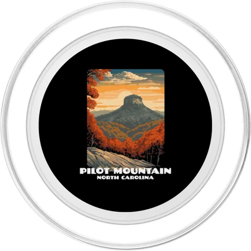 Vista 2 de Pilot Mountain North Carolina Vintage WPA Art PopSockets MagSafe PopGrip for iPhone