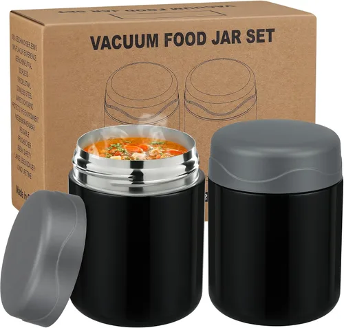Vista 9 de wiwens Termo de sopa de 12 onzas para comida caliente para niños, tarro de comida aislado de boca ancha, contenedor de almuerzo a prueba de fugas