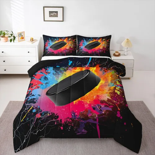 Vista 123 de Juego de ropa de cama de baloncesto para niños y adolescentes, juego de edredón deportivo para niños, tamaño matrimonial, suave, ligero, decoración
