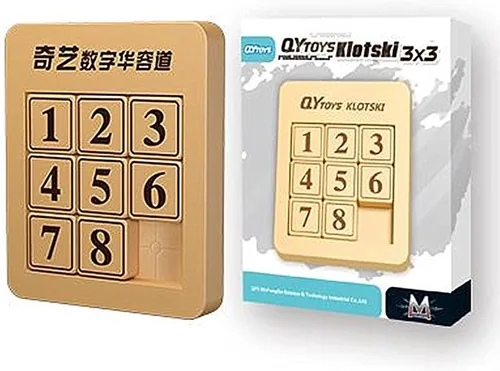 Vista 3 de LiangCuber QY Toys - Rompecabezas magnético Klotski de 3x3, rompecabezas de números deslizantes de ABS, juguete Tangram de inteligencia