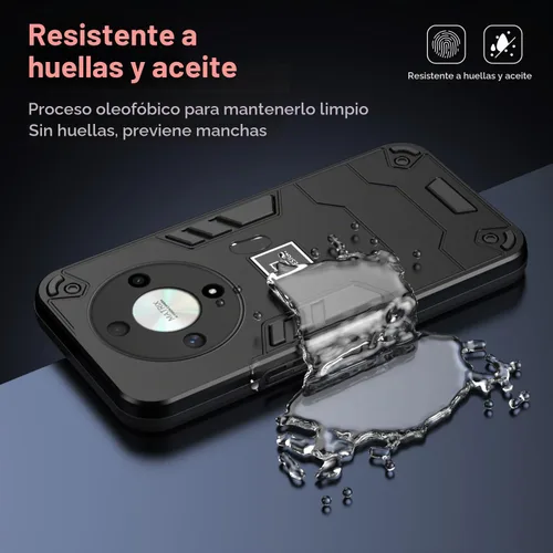 Vista 3 de Funda para teléfono compatible con Honor Magic6 Lite, compatible con Honor X9b 5G ALI-NX1 ALI-NX3 / X50 GT ALP-AN00 / X50 5G ALI-AN00 Funda Negro