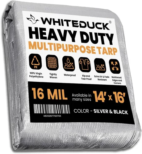 Vista 39 de Whiteduck 8' x 10' Lona de poliéster de alta resistencia de 16 mil, impermeable 100% resistente a los rayos UV, a prueba de desgarros y roturas