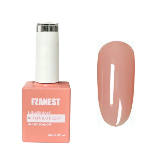 Vista 9 de FZANEST Gel constructor de base de goma para uñas, esmalte de gel de color transparente, capa base de goma elástica para extensión de engrosamiento