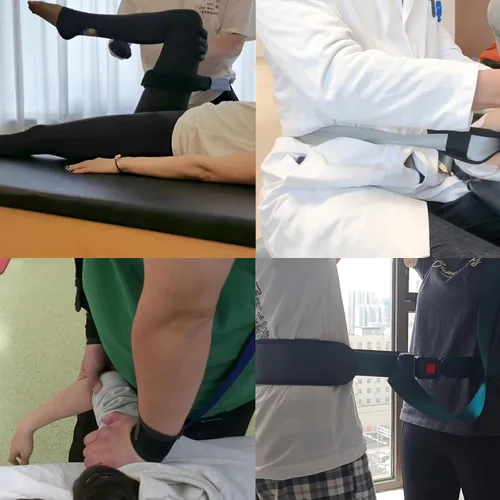 Vista 3 de Correa de 9.8 pies para terapia física, para terapia física, rehabilitación, estiramiento, tracción manual