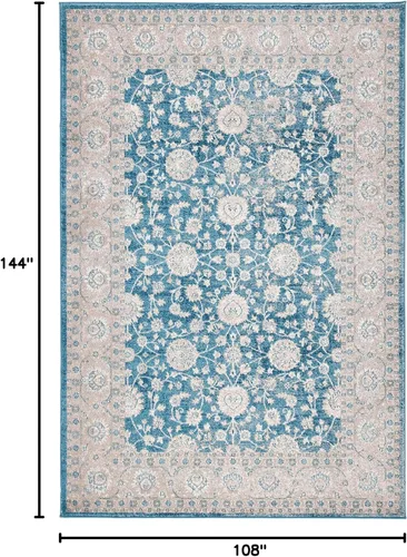 Vista 24 de Safavieh Sofia Collection SOF330B, tapete clásico color gris claro y beige, Polipropileno