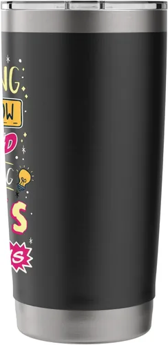 Vista 2 de Retro Cartoons - Vaso aislado de acero inoxidable con diseño nostálgico de los años 90 y 80