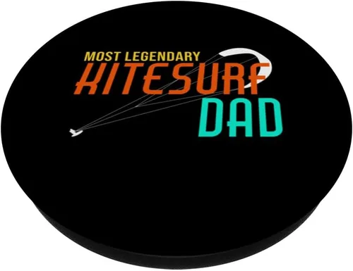 Vista 2 de Kitesurf Dad Kitesurfing Kitesurfer Kiteboarding Graphic PopSockets Standard PopGrip
