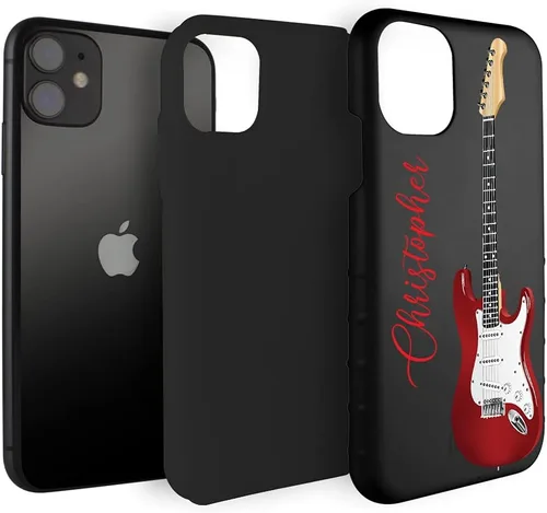 Vista 3 de Guard Dog Funda compatible con iPhone 11, grado militar, protección robusta de dos piezas, personalizada, música, guitarra eléctrica