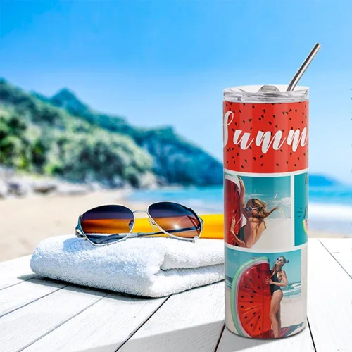 Vista 6 de PYD Life Paquete de 10 Vasos Tumblers de Sublimación a Granel en Blanco de 20 OZ Delgados Blancos de Acero Inoxidable con Pajita y Tapa para Taza
