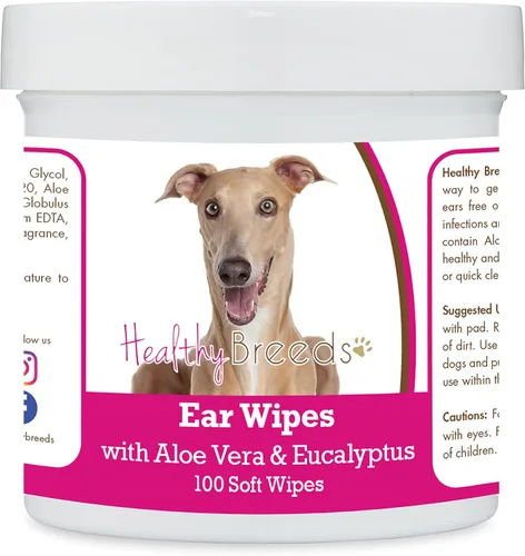 Vista 44 de Healthy Breeds Affenpinscher Toallitas de limpieza de oídos con aloe y eucalipto para perros, 100