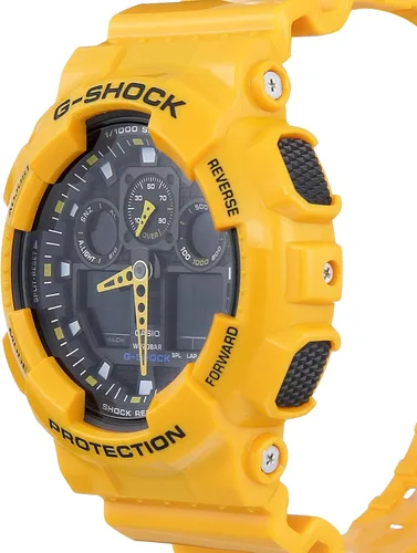 Vista 2 de Casio G-Shock Reloj analógico-digital con esfera negra para hombre - GA-100A-9ADR (G273), Negro -, Moderno