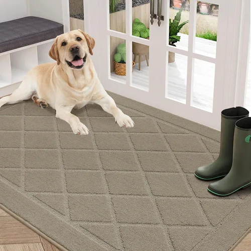 Vista 55 de BEQHAUSE - Tapete para puerta de 20 x 32 pulgadas, antideslizante, color beige