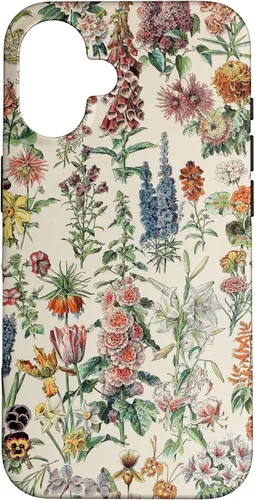 Vista 32 de Cute Flowers Vintage Botanical Flower Illustration Case for iPhone 17