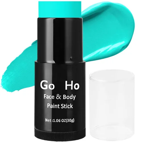Vista 14 de Go Ho Barra de Pintura Facial Verde Amazon Mezclable en Crema (1.06 Oz), Pintura Corporal Verde Amazon de Cobertura Completa para Adultos y Niños