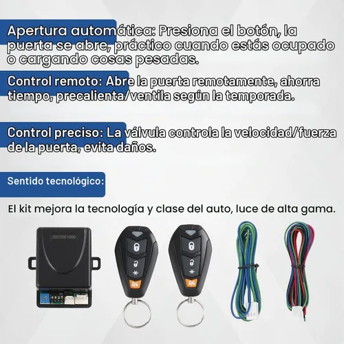 Vista 6 de Kit de 2 puertas con mango afeitado, kit de 2 puertas con control remoto, un juego de 85 libras