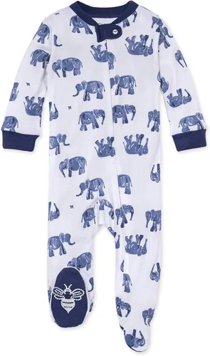 Vista 8 de Burt's Bees Baby - Pijama de una pieza para bebé, mameluco para dormir y jugar, algodón 100% orgánico, cremallera frontal