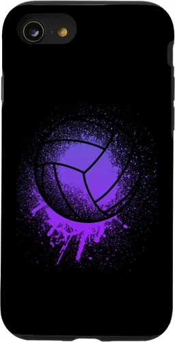 Vista 17 de iPhone 15 Jugador de Voleibol Deporte Niñas Mujeres Bday Purple Beach Team Case