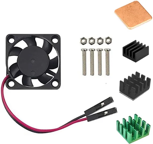 Vista 9 de Easycargo Raspberry Pi 4 Kit de ventilador de disipador de calor para refrigeración Raspberry Pi 5 4 3, 3, disipador de calor para ventilador
