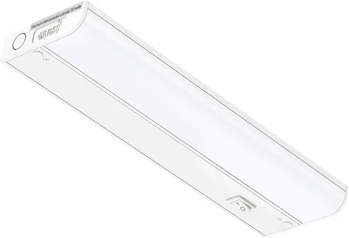 Vista 10 de Getinlight 30,48 cm de luz LED para debajo de gabinete, solo cableada, de 3 colores, seleccionable 3000K/4000K/5000K, regulable, acabado en blanco