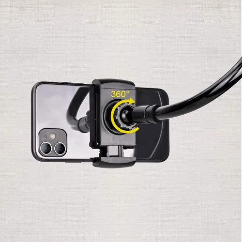 Vista 6 de Soporte para teléfono, soporte para cama y cuello de cisne Adjustable Flexible 360° Rotation Cell Phone Clip Holder Lazy Bracket Mount for All