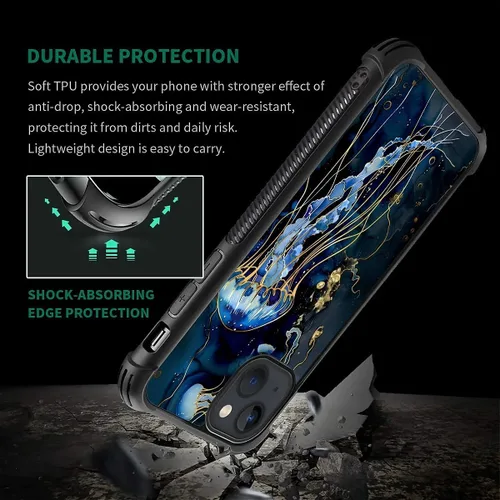 Vista 511 de Funda compatible con iPhone 15, diseño de elefantes africanos, diseño increíble a prueba de golpes, antiarañazos, carcasa trasera de policarbonato