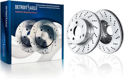Vista 19 de Detroit Axle - Rotores de freno para Toyota Avalon 2020-2021 Camry 2020-2024, repuesto de rotores de freno de disco perforados y ranurados: rotor