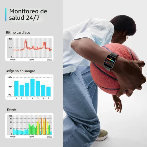 Vista 6 de Blackview 2026 Smart Watch (Answer/Make Calls), Fitness Watch for Men and Women with Heart Rate/SpO2/Sleep Monitor/2 Straps, 100+ Sports Modes, IP68