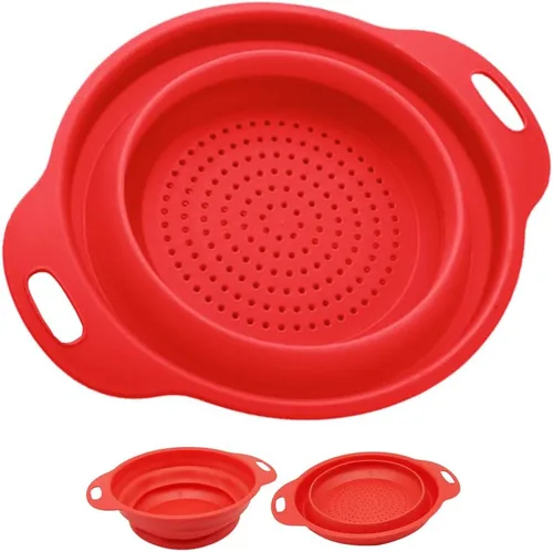 Vista 5 de 1 colador plegable de silicona para fregadero de cocina de 11.8 pulgadas
