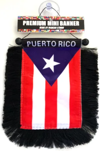 Vista 3 de Banderas de Puerto Rico para autos, accesorios adhesivos para casas de relaciones públicas puertorriqueñas, banderas para automóviles, pequeñas