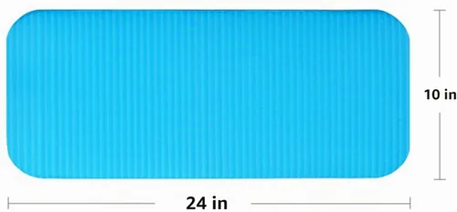 Vista 6 de Fitvids All Purpose 1/2-Inch Extra Thick High Density Anti-Tear Exercise Yoga Mat and Knee Pad with Carrying Strap, Multiple