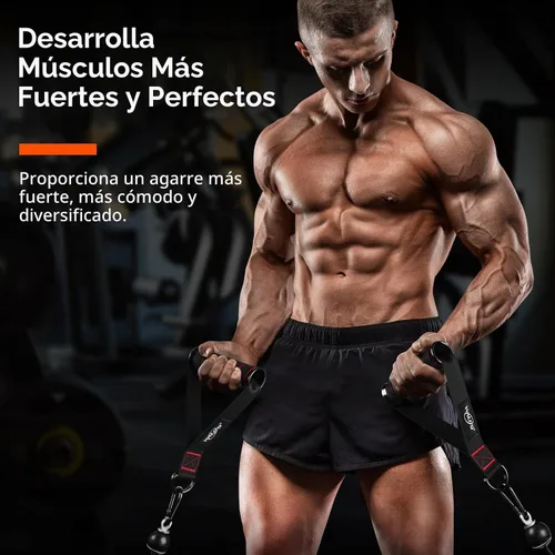 Vista 6 de Manijas de Ejercicio WALITO, Reemplazo de Accesorios de Cable para Equipo de Gimnasio en Casa, Sistema de Poleas, Pilates, Bandas de Resistencia