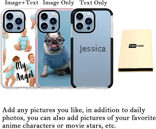 Vista 2 de Funda de teléfono personalizada para iPhone 13 Pro Max, funda protectora de TPU suave con nombre, con foto, resistente a los golpes, resistente a