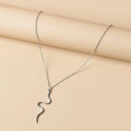 Vista 3 de Caiyao Collar de serpiente de oro y plata para mujer, collar de serpiente cobra, collar con colgante de serpiente, collar de oro para mujer, collar