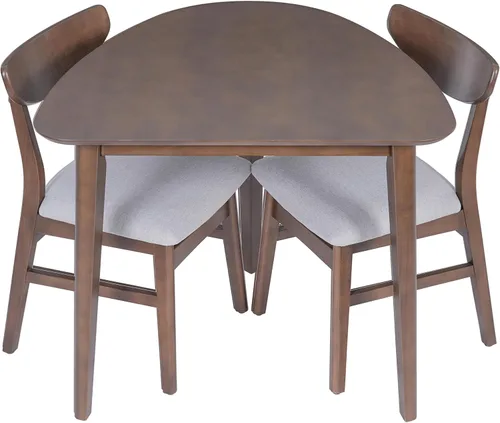 Vista 9 de P PURLOVE - Juego de mesa moderna de 3 piezas, mesa triangular de madera