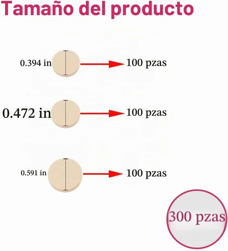 Vista 2 de 300 piezas de bolas de madera a la mitad sin terminar de 10 mm y 12 mm y 15 mm, bolas de madera divididas naturales para proyectos de bricolaje