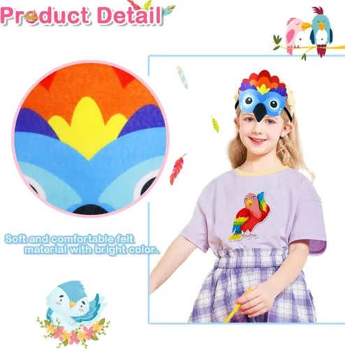 Vista 7 de IROLEHOME Disfraces de loro-águila-alas de pájaro para niños pequeños, diademas para niños y niñas, disfraz de fiesta para jugar, juguetes