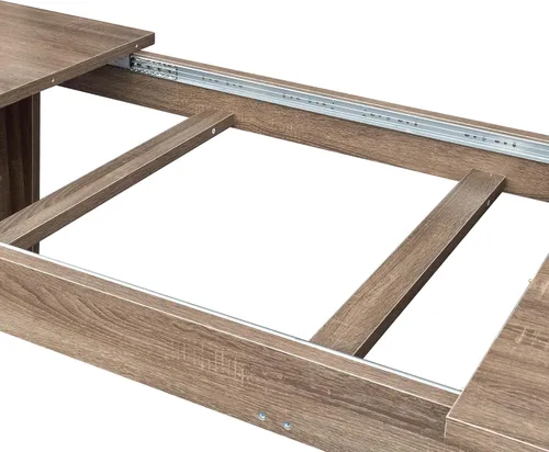 Vista 5 de WILLIAMSPACE Mesa de Comedor Extensible de Madera de 106" para 8 a 12, Mesa de Cocina Rectangular Rústica Campestre, Mesa de Comedor Grande