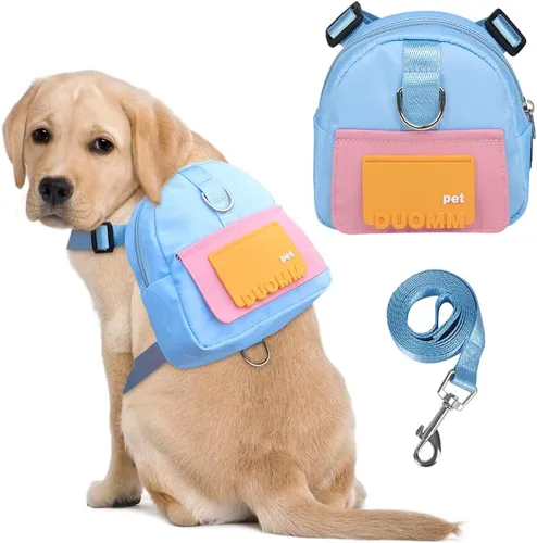 Vista 9 de Mochila para Perros para Perros Pequeños para Usar, Lindo Arnés para Mascotas Cachorros Mochilas con Correa Ajustable Bolsa Autotransportadora