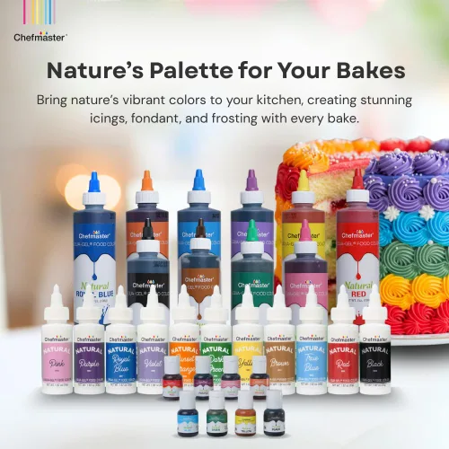 Vista 2 de Chefmaster - Kit de colorante natural para alimentos en gel de lika - Colorante natural para alimentos en gel - Paquete de 4 unidades - Ingredientes