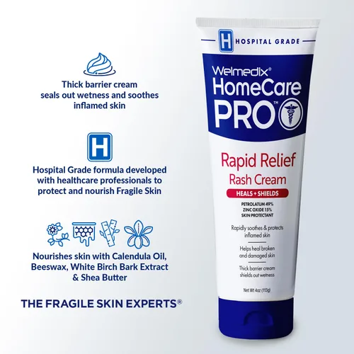 Vista 5 de Welmedix HomeCare PRO Crema de Alivio Rápido para Sarpullido en Pañal para Adultos – Crema de Barrera Hidratante Extra Gruesa para Incontinencia