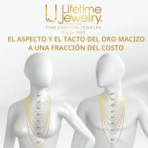 Vista 6 de LIFETIME JEWELRY Cadena de cuerda chapada en oro de 24 quilates de 0.118 pulgadas para hombres y mujeres, collar de cadena de oro de corte