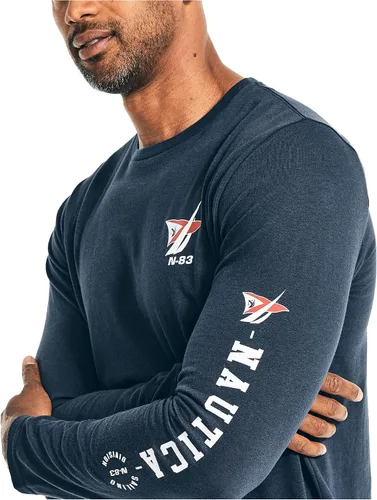 Vista 3 de Nautica Camiseta de manga larga estampada hecha de forma sostenible