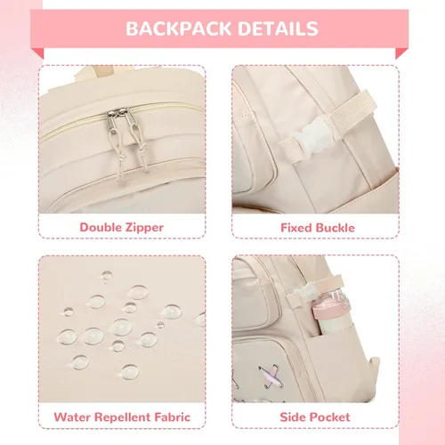 Vista 7 de Mochila de viaje casual para adolescentes y niñas