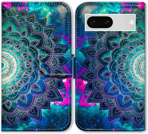 Vista 16 de Bcov Funda para Pixel 7a, diseño de pájaro negro de cuero verde con tapa para teléfono con ranura para tarjetas, soporte para Google Pixel 7a