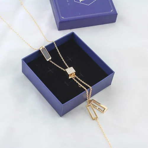 Vista 2 de Merdia Long Necklace for Women Sweater Chain Necklace Elegant Jewelry Accessories Dressy Collocation Winter Evening Party Wedding Charm Necklace
