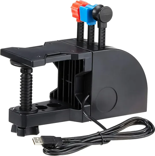 Vista 4 de Logitech G Saitek PRO - Cuadrante de acelerador de vuelo palancas de eje de simulación profesional pantalla LCD 3 interruptores basculantes