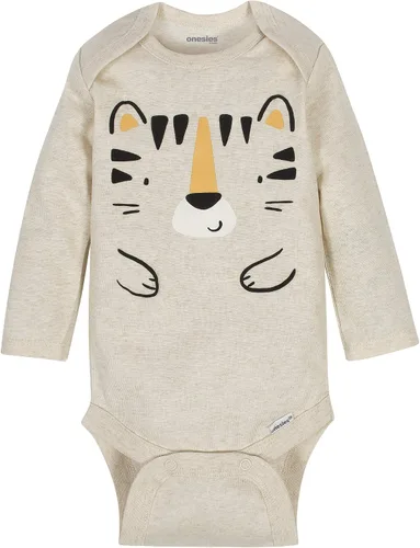 Vista 2 de Onesies Brand Paquete de 6 mamelucos unisex de manga larga para bebé