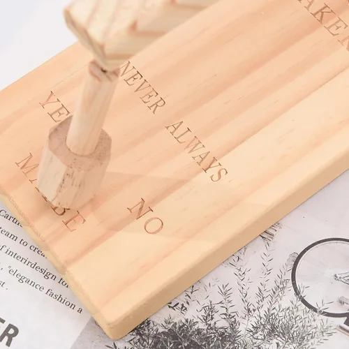 Vista 7 de Moiitee Creative Decision Maker - Juguete de mesa de madera con péndulo magnético oscilante, oscila para encontrar respuestas a tus preguntas